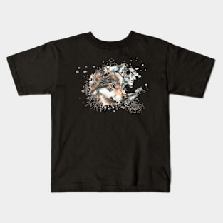 Wolf Tie dye art design Kids T-Shirt